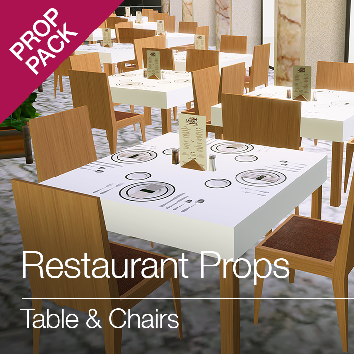 Restaurant Table Chairs Pack Skymods